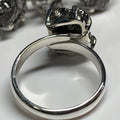 Meteorite Ring Statement - Engagement Ring - Sterling Silver