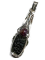 Moldavite with Super Seven Crystal Pendant m7g