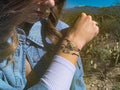 Libyan Desert Glass Bracelet Sterling Silver