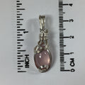 Rose Quartz Crystal Pendant In Silver