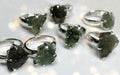 Moldavite Sterling Silver Adjustable Ring - Transformation