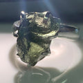 Moldavite Sterling Silver Adjustable Ring - Transformation