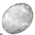 Selenite Palm Stone - Flower of Life Etched