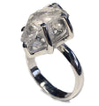 Herkimer Diamond Quartz Sterling Silver Ring - Adjustable