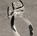 Herkimer Diamond Quartz Sterling Silver Ring - Adjustable