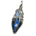 Blue Labradorite and Rainbow Moonstone Pendant in Silver or Gold