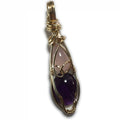 Amethyst and Rose Quartz Pendant - Confidence and love  AM3