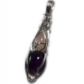 Amethyst and Rose Quartz Pendant - Confidence and love  AM3