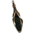 Large 3.8gm Moldavite with Saffordite 14k Gold FIll