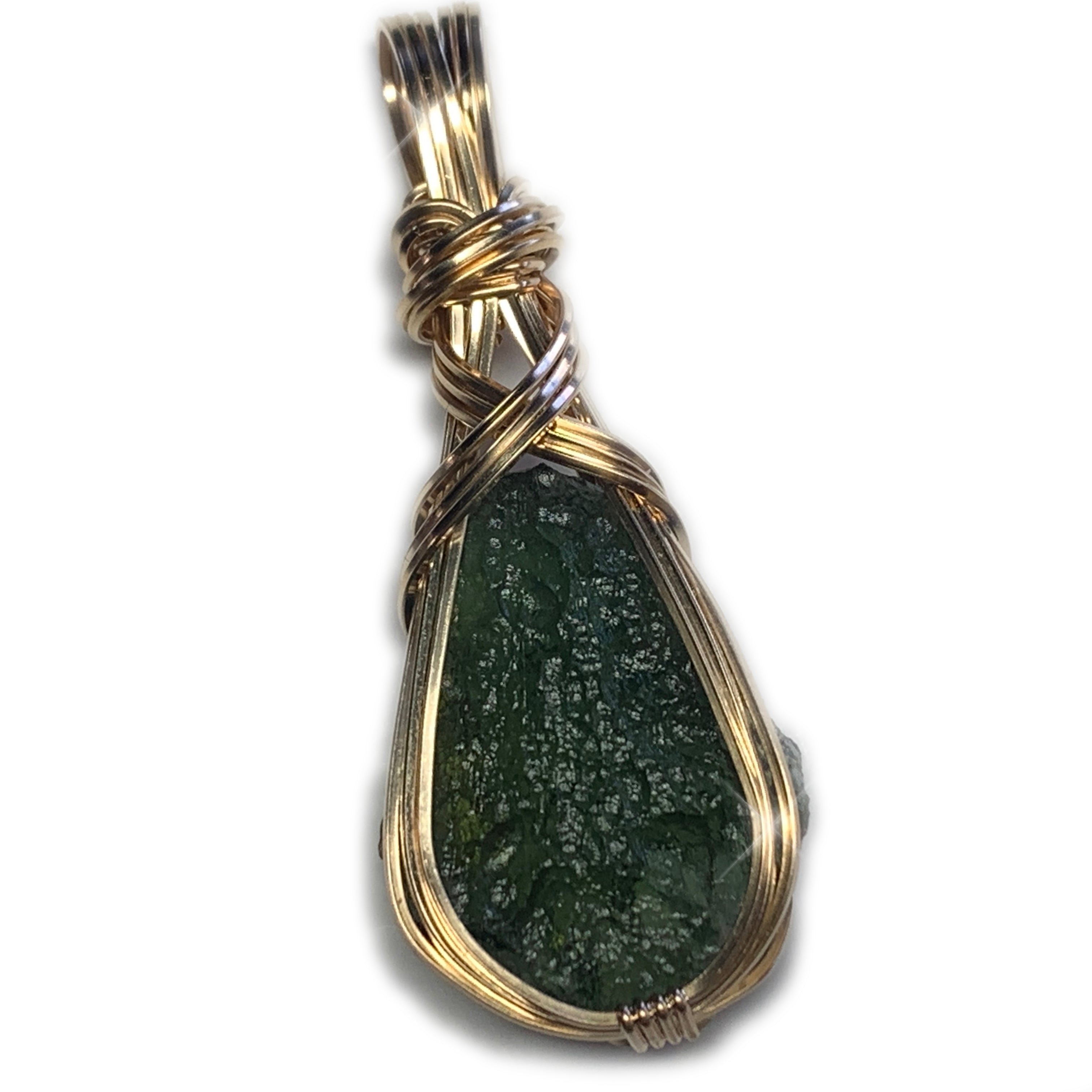 Moldavite 2024 Pendant / Yellow Zincite Pendant / Moldavite Jewelry / Genuine Moldavite / Moldavite Crystal / Zincite Necklace / Tektite Jewelry