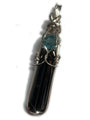 Black Tourmaline Shungite Fluorite Crystal Protection Pendant