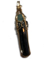 Black Tourmaline Shungite Fluorite Crystal Protection Pendant