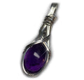 Purple Amethyst Pendant - Sterling Silver