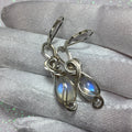 Rainbow Moonstone Earrings Sterling Silver