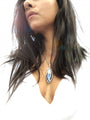 Blue Labradorite and Rainbow Moonstone Pendant in Silver or Gold