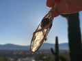 Saffordite and Libyan Desert Glass Pendant 14K Gold Fill