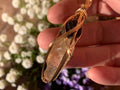 Saffordite and Libyan Desert Glass Pendant 14K Gold Fill