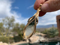 Moldavite and Libyan Desert Glass Crystal Pendant