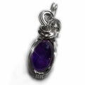 Purple Amethyst Pendant - Sterling Silver