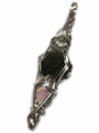 Moldavite Crystal and Herkimer Diamond Pendant Trio - with Rose Quartz or Super 7